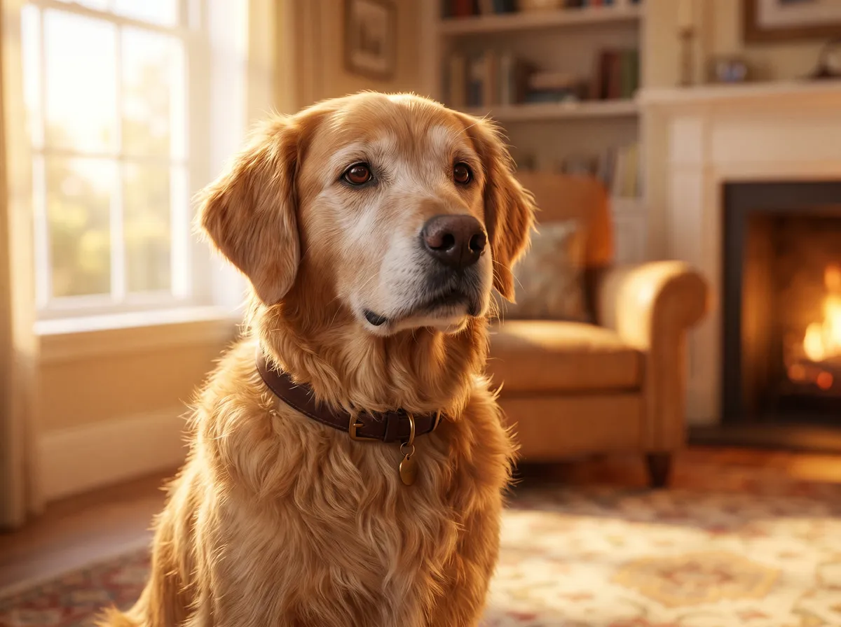 Dad Dog, mature golden retriever